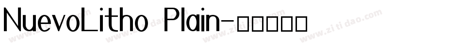 NuevoLitho Plain字体转换